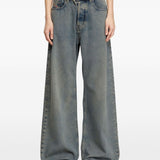 Jeans a vita bassa e gamba larga in blu Diesel - donna 