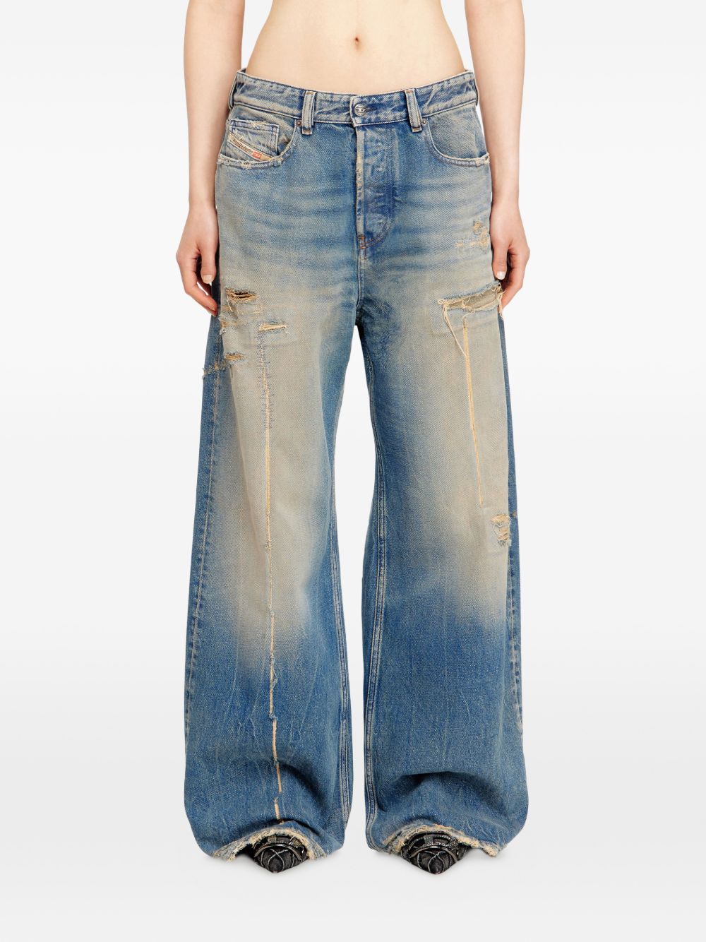 Jeans a gamba larga d-sire 1996 in blu Diesel - donna 