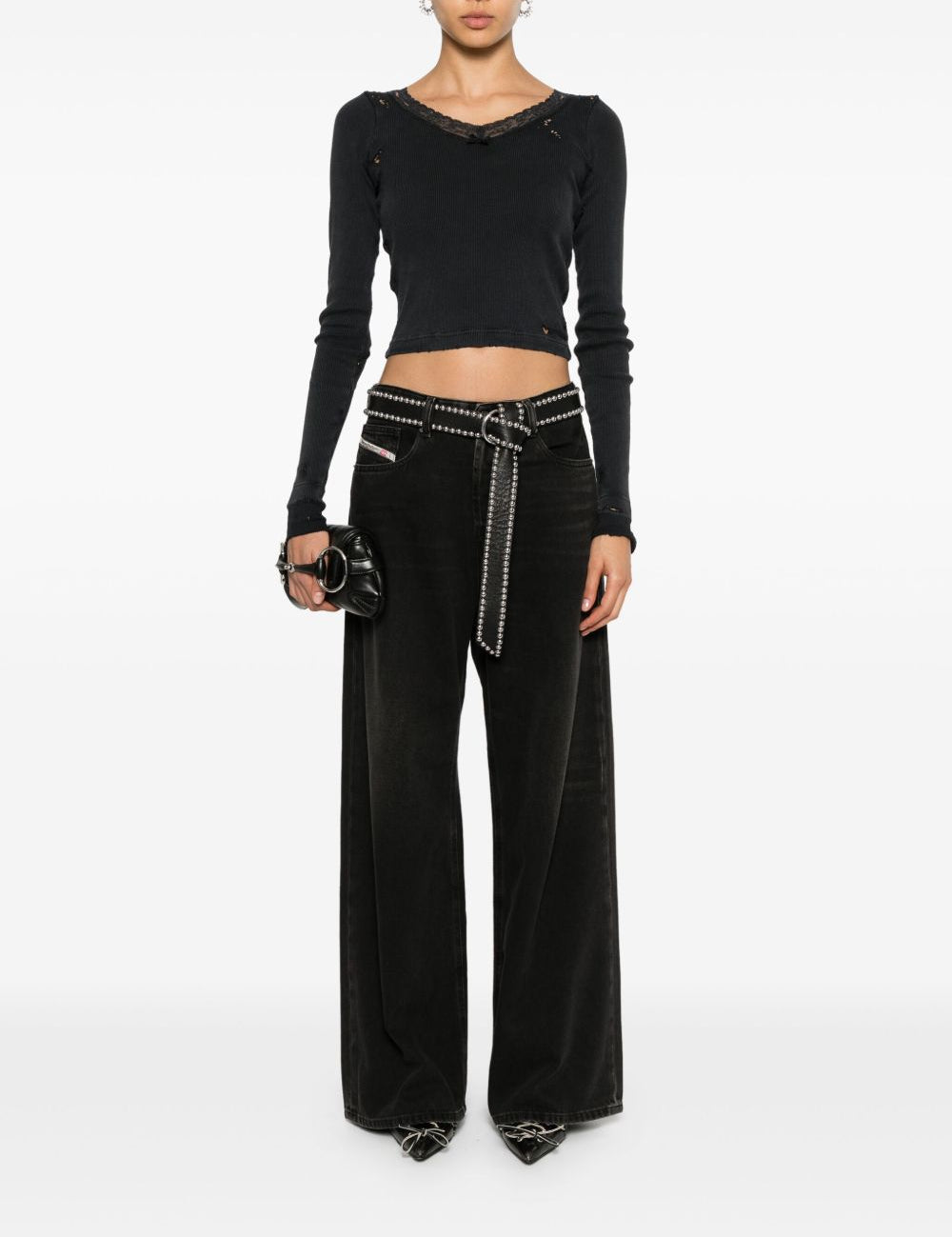 Jeans D-Sire a gamba ampia 1996 in nero Diesel - donna 