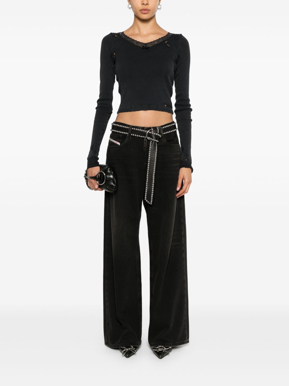 Jeans D-Sire a gamba ampia 1996 in nero Diesel - donna 