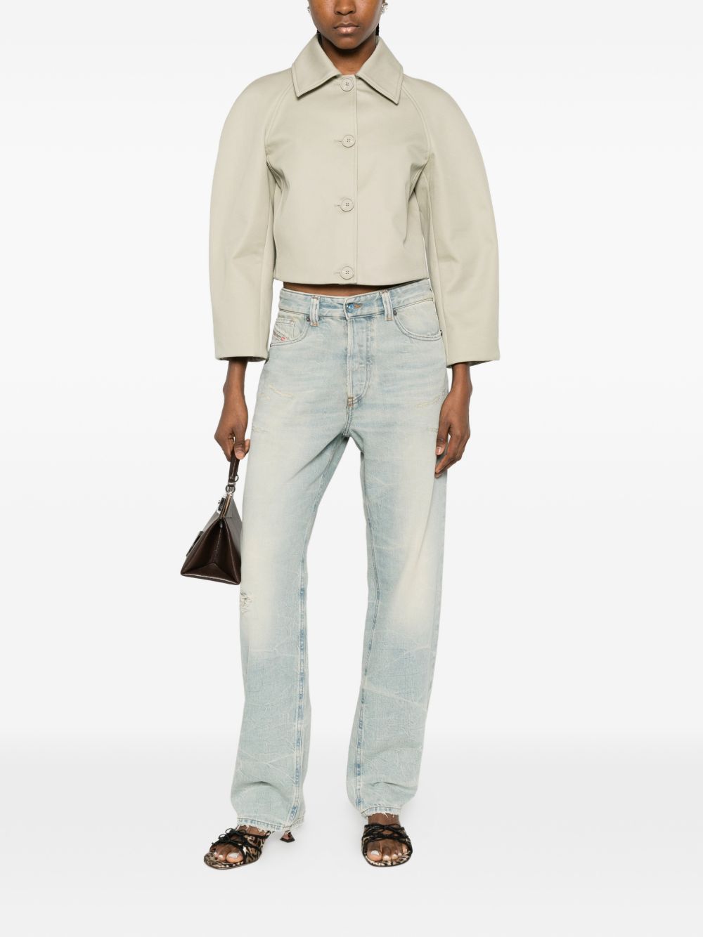 Jeans cinque tasche effetto strappato in blu Diesel - donna 