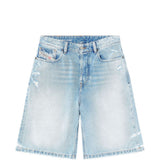 Shorts de-sire in denim blu diesel - donn 