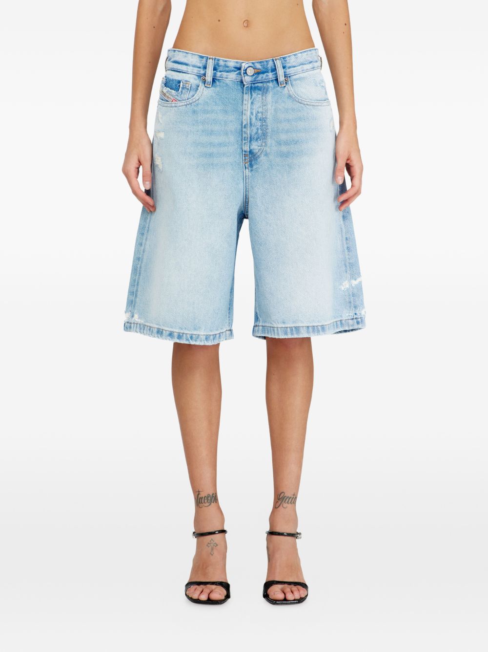 Shorts de-sire in denim blu diesel - donn 