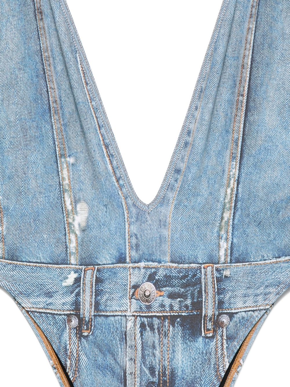 Costume con scollo profondo kinsley-dnm n celeste Diesel - donna 