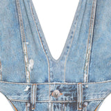 Costume con scollo profondo kinsley-dnm n celeste Diesel - donna 