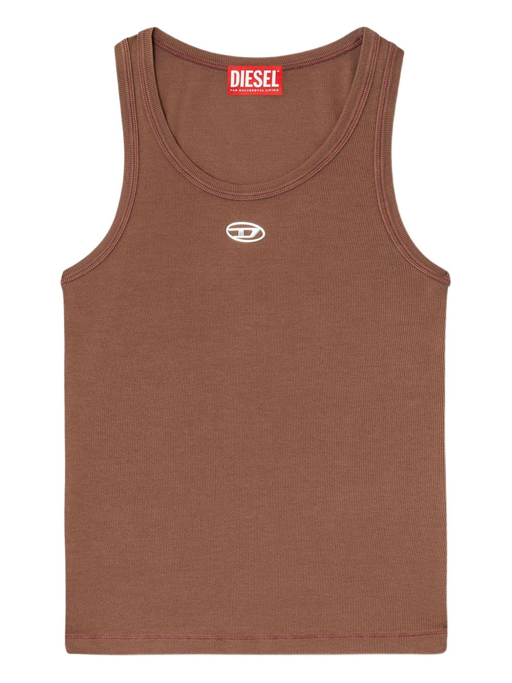 Canotta T-Anki con logo in marrone Diesel - donna 