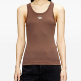 Canotta T-Anki con logo in marrone Diesel - donna 