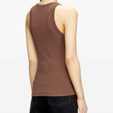 Canotta T-Anki con logo in marrone Diesel - donna 