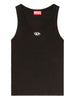 Diesel women's black T-Anki logo tank top