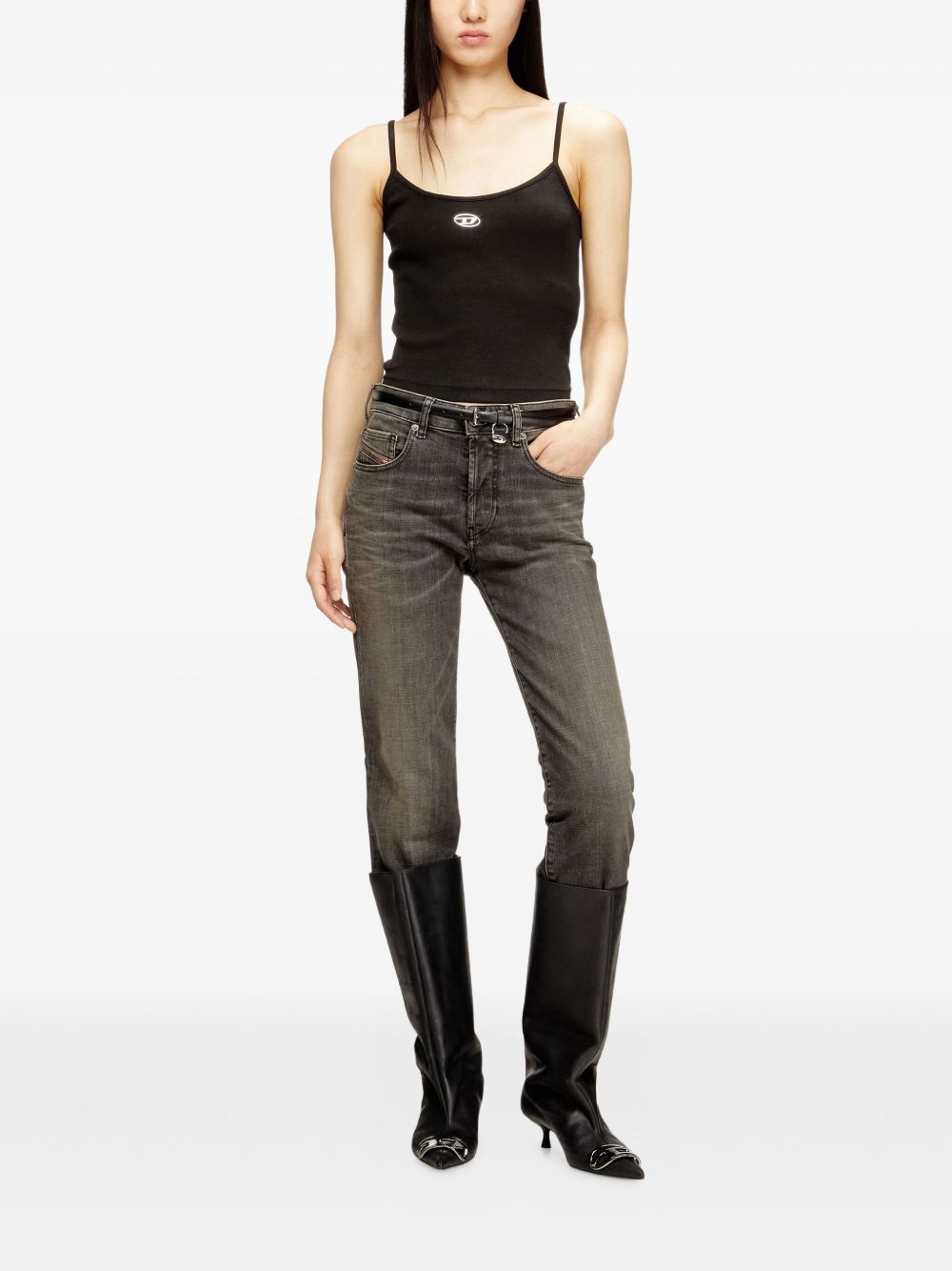 Top T-Hupy-Od in nero Diesel - donna 