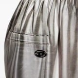 Pantaloni a gamba ampia elasticizzati in argento Diesel - donna 