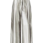 Pantaloni a gamba ampia elasticizzati in argento Diesel - donna 