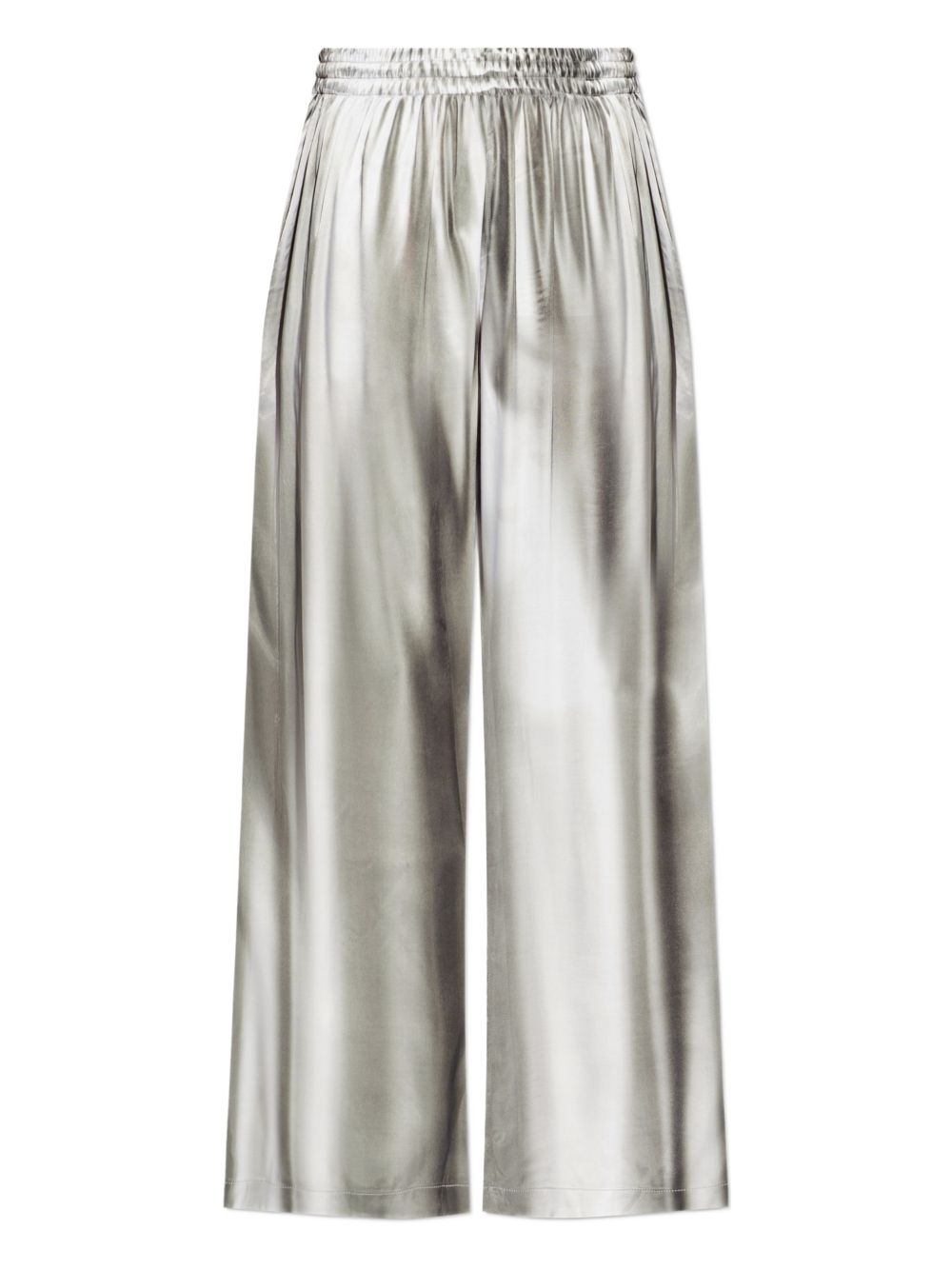 Pantaloni a gamba ampia elasticizzati in argento Diesel - donna 