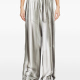 Pantaloni a gamba ampia elasticizzati in argento Diesel - donna 