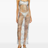 Copricostume in rete in blu Diesel - donna 