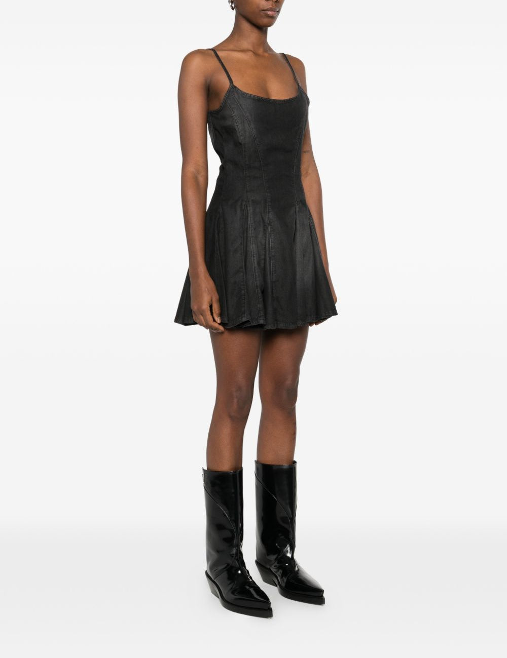 Abito corto con inserti in nero Diesel - donna 