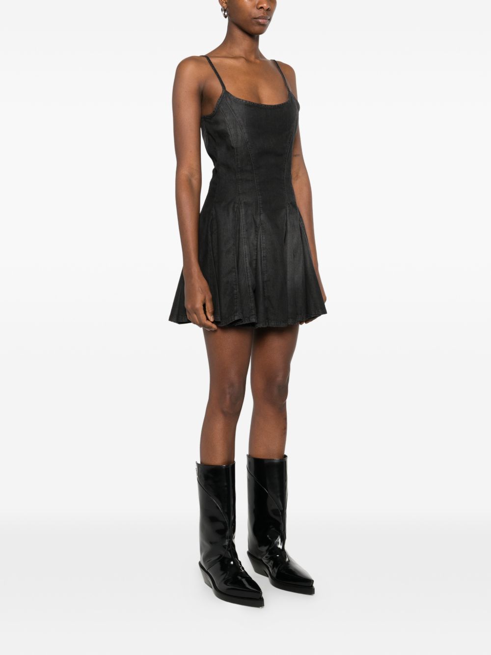 Abito corto con inserti in nero Diesel - donna 