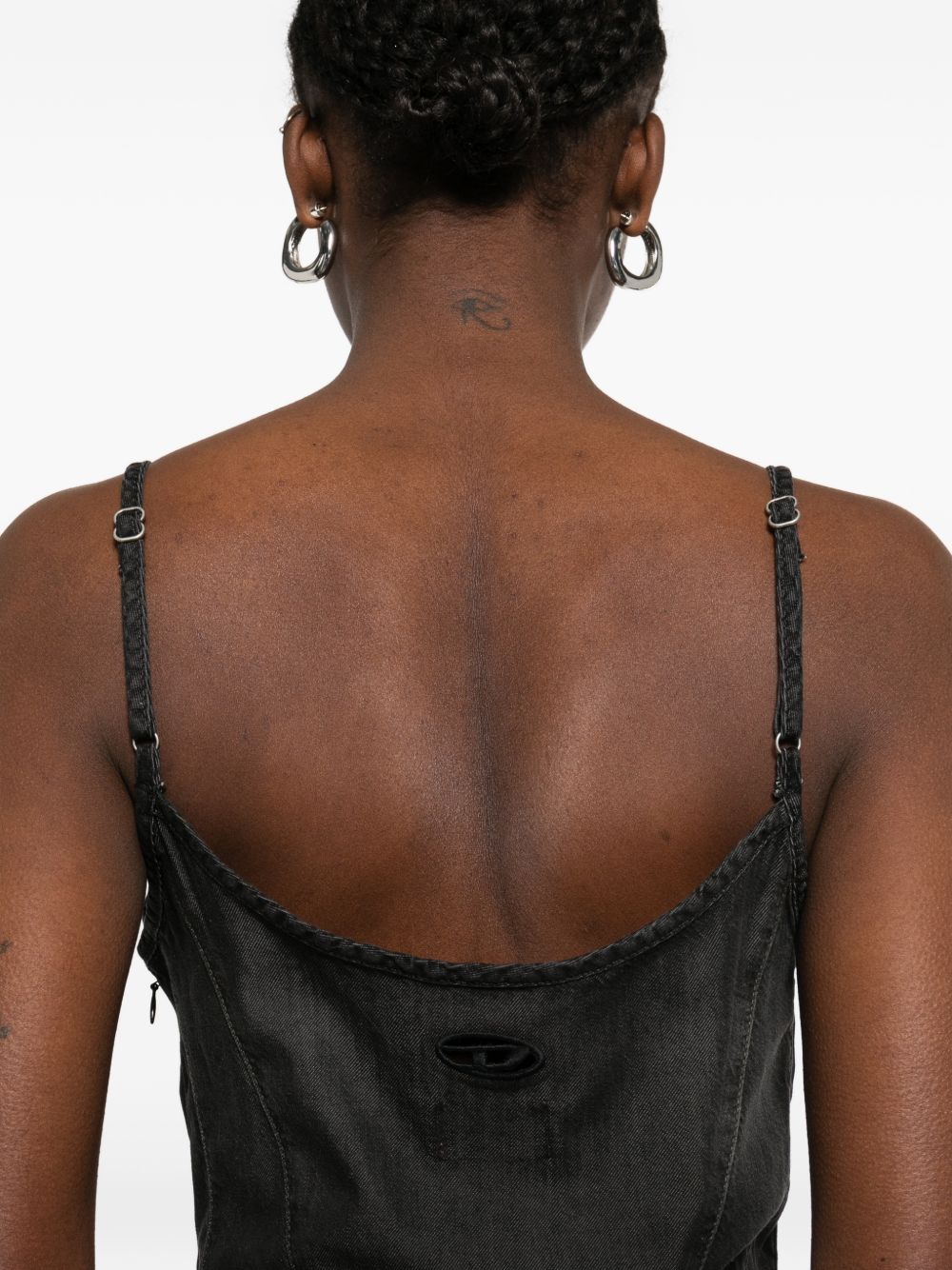 Abito corto con inserti in nero Diesel - donna 