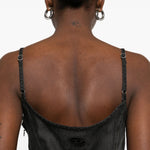 Abito corto con inserti in nero Diesel - donna 