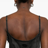 Abito corto con inserti in nero Diesel - donna 