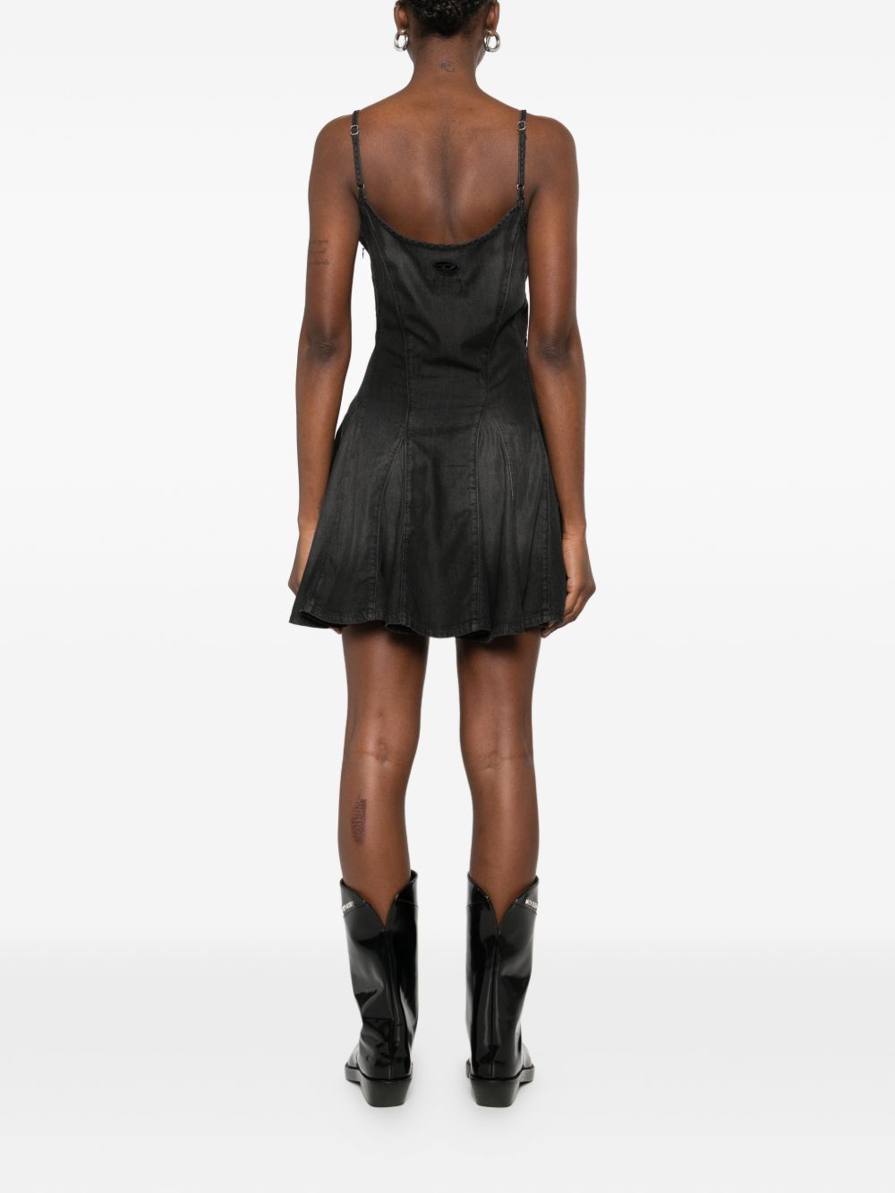 Abito corto con inserti in nero Diesel - donna 