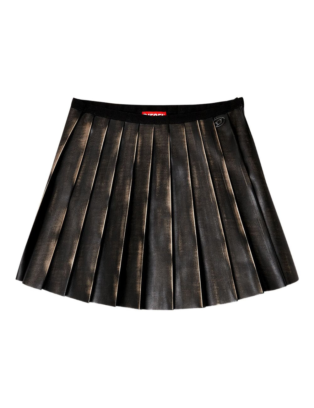 Minigonna plissé in marrone Diesel - donna 