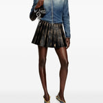 Minigonna plissé in marrone Diesel - donna 
