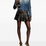 Minigonna plissé in marrone Diesel - donna 