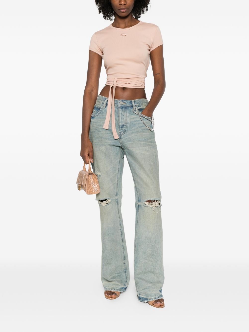 T-shirt T-Bunny-Tail-R1 a portafoglio in rosa Diesel - donna 