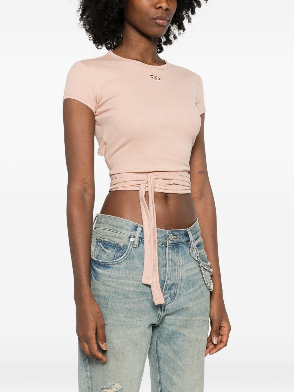 T-shirt T-Bunny-Tail-R1 a portafoglio in rosa Diesel - donna 
