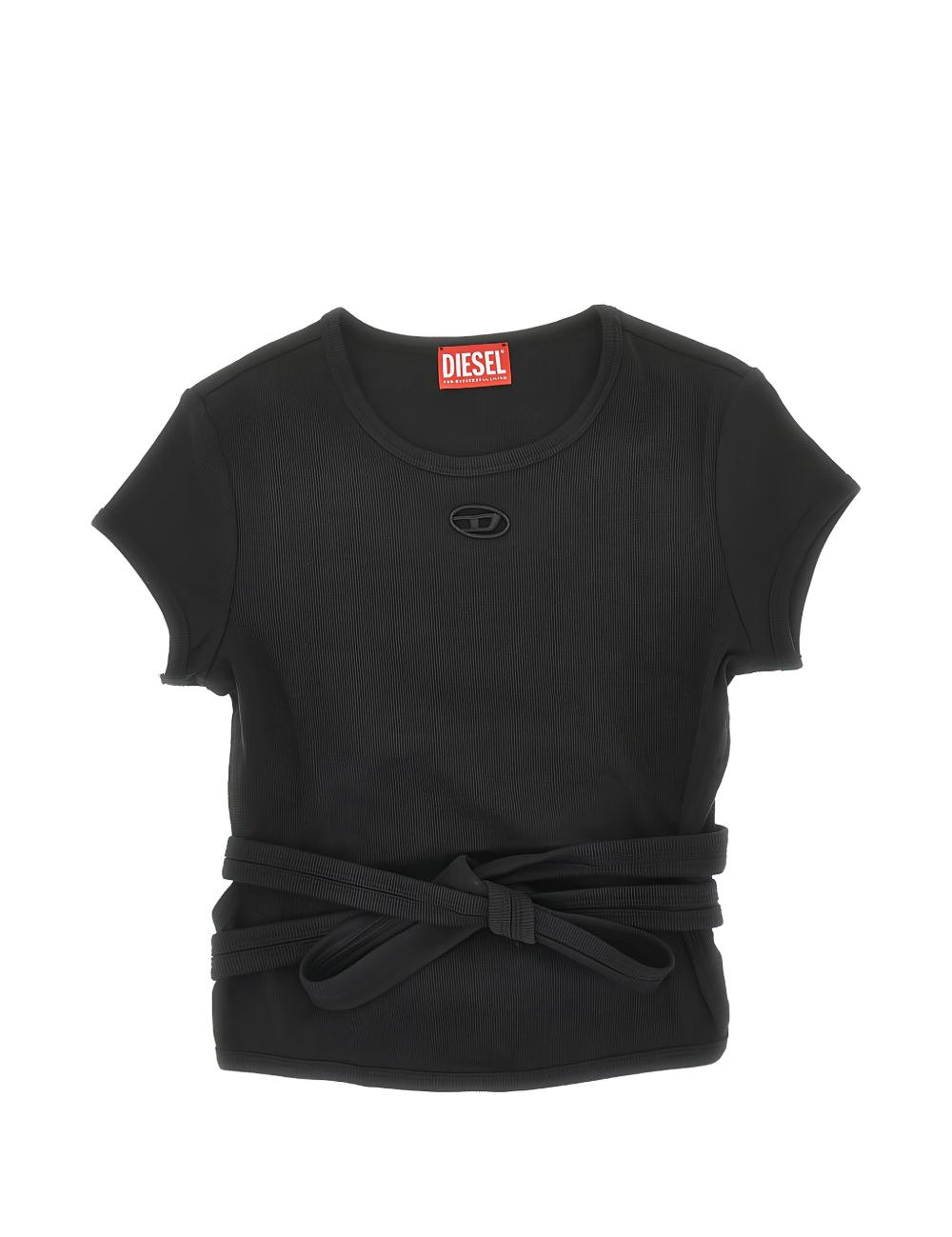 T-shirt con nodo in grigio scuro Diesel - donna 