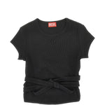 T-shirt con nodo in grigio scuro Diesel - donna 