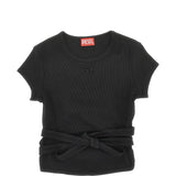 T-shirt con nodo in grigio scuro Diesel - donna 