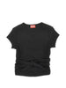 T-shirt con nodo in grigio scuro Diesel - donna