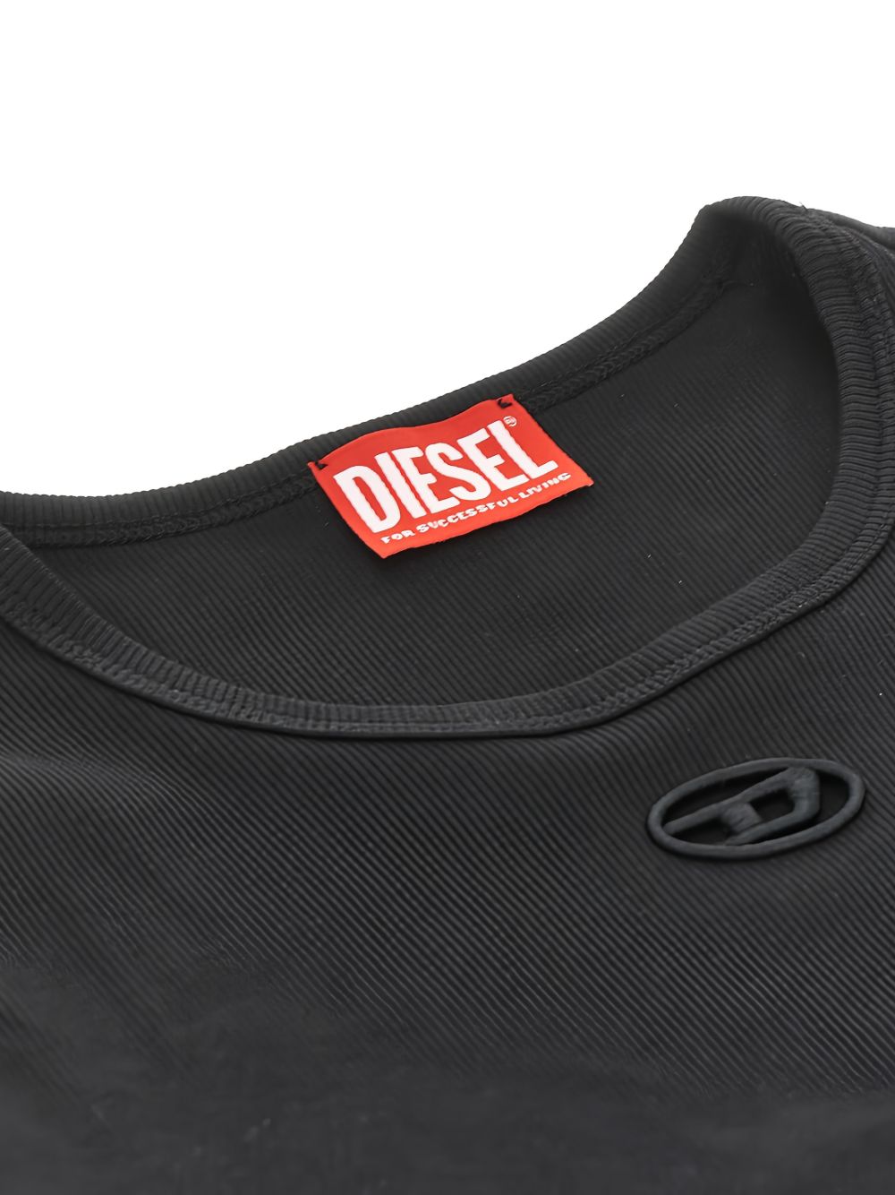 T-shirt con nodo in grigio scuro Diesel - donna 