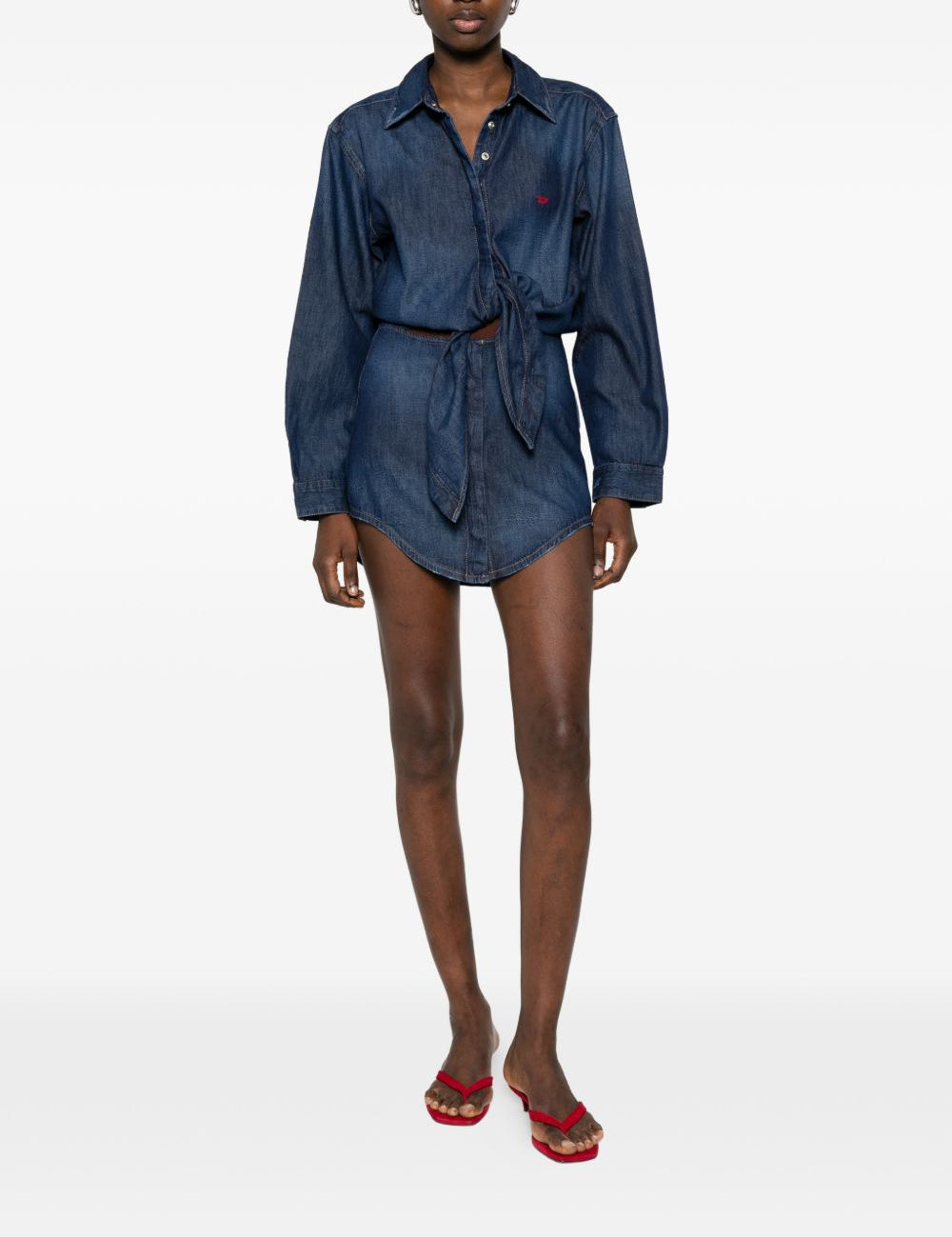 Abito camicia in blu denim Diesel - donna 
