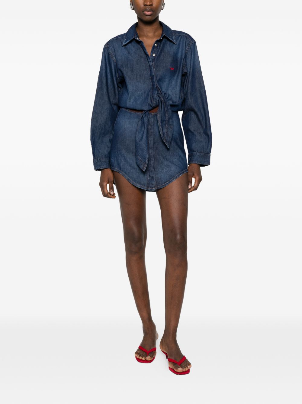 Abito camicia in blu denim Diesel - donna 