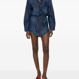 Abito camicia in blu denim Diesel - donna 