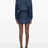 Abito camicia in blu denim Diesel - donna 