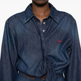 Abito camicia in blu denim Diesel - donna 