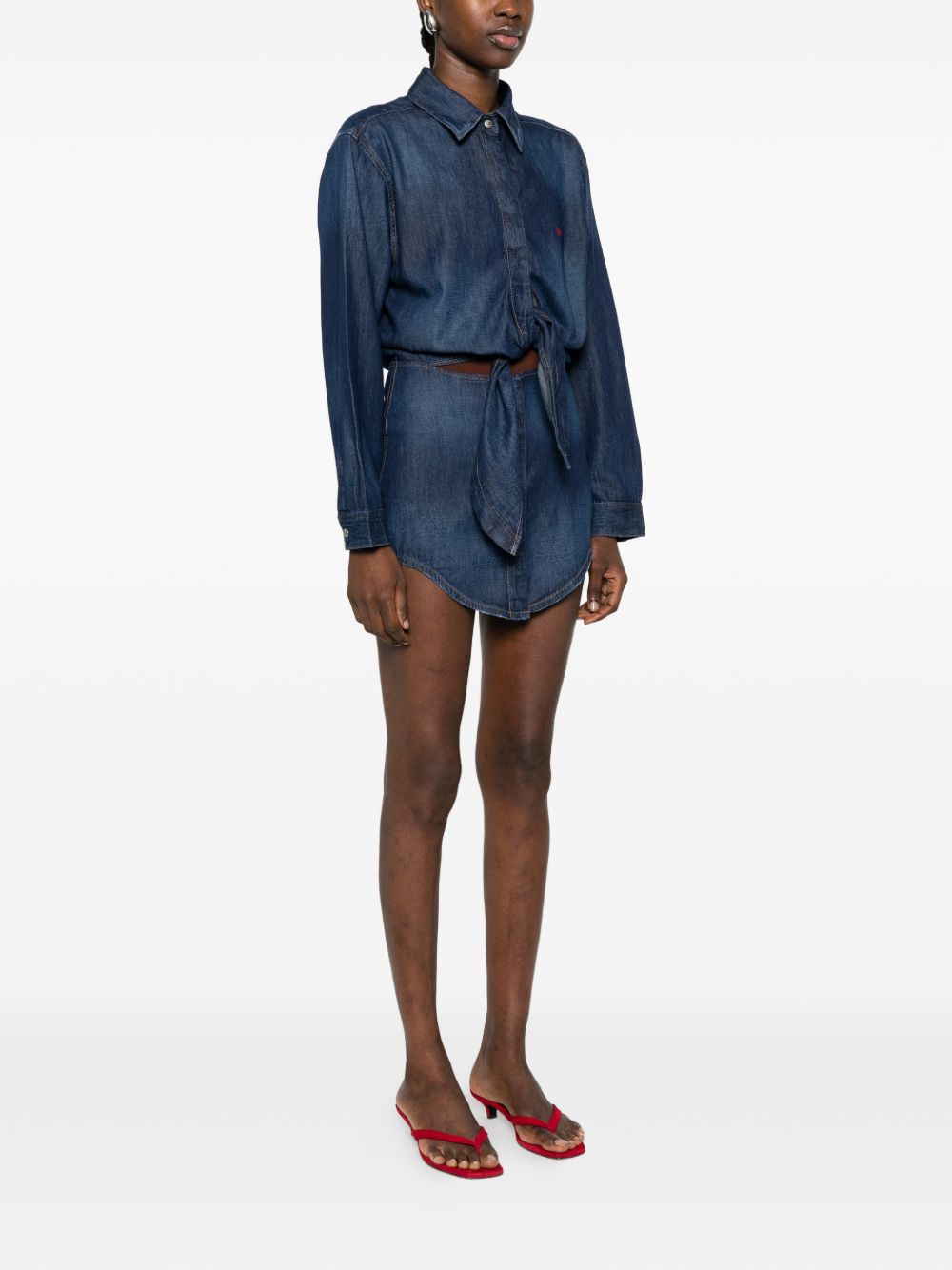 Abito camicia in blu denim Diesel - donna 