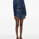 Abito camicia in blu denim Diesel - donna 