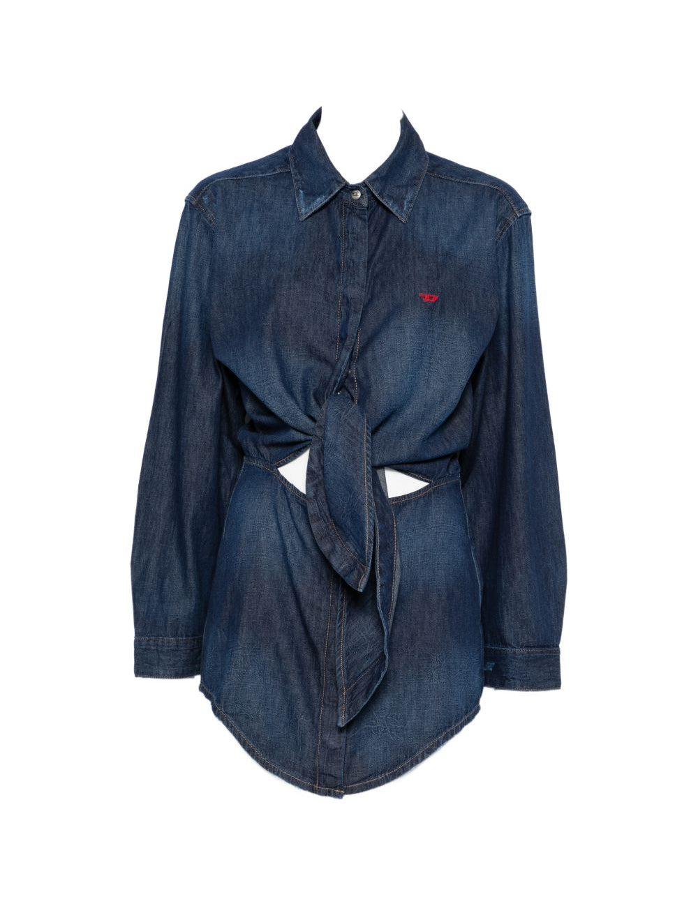 Abito camicia in blu denim Diesel - donna 