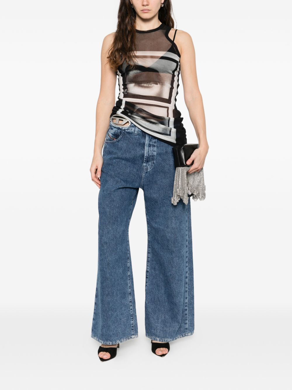 Jeans D-Sire-S4 a gamba ampia 1996 in blu Diesel - donna 