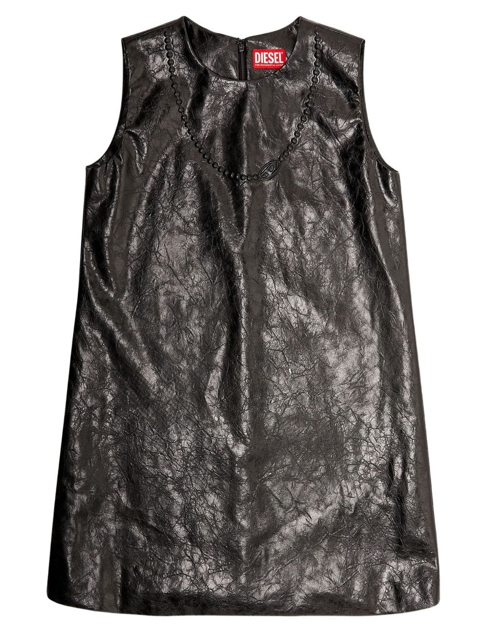 Mini abito con logo d-ares in rilievo in nero Diesel - donna 