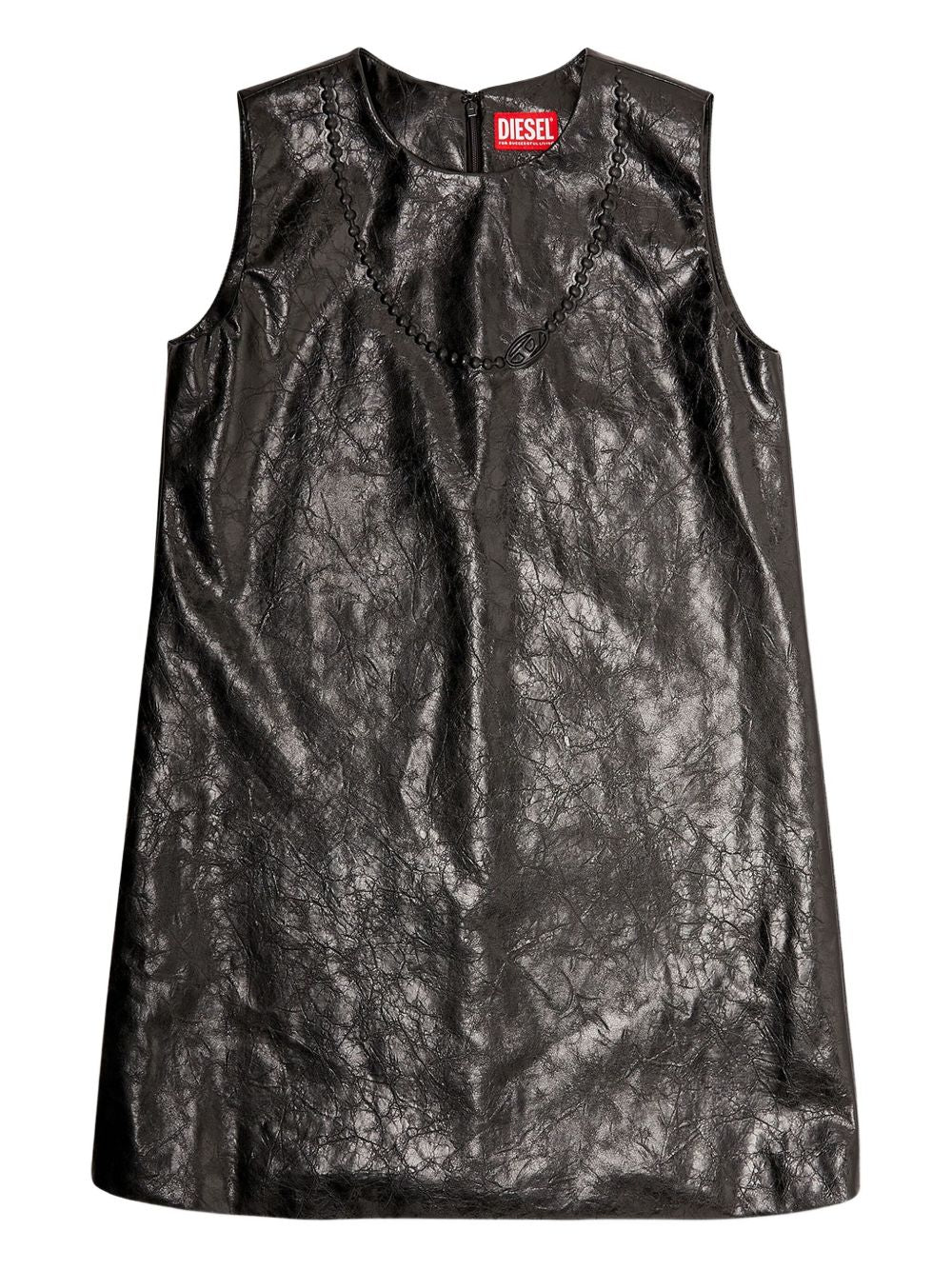Mini abito con logo d-ares in rilievo in nero Diesel - donna 
