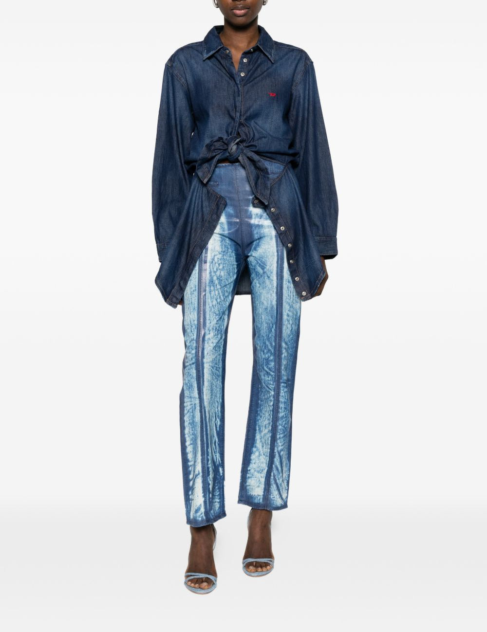 Jeans a pannelli in blu Diesel - donna 