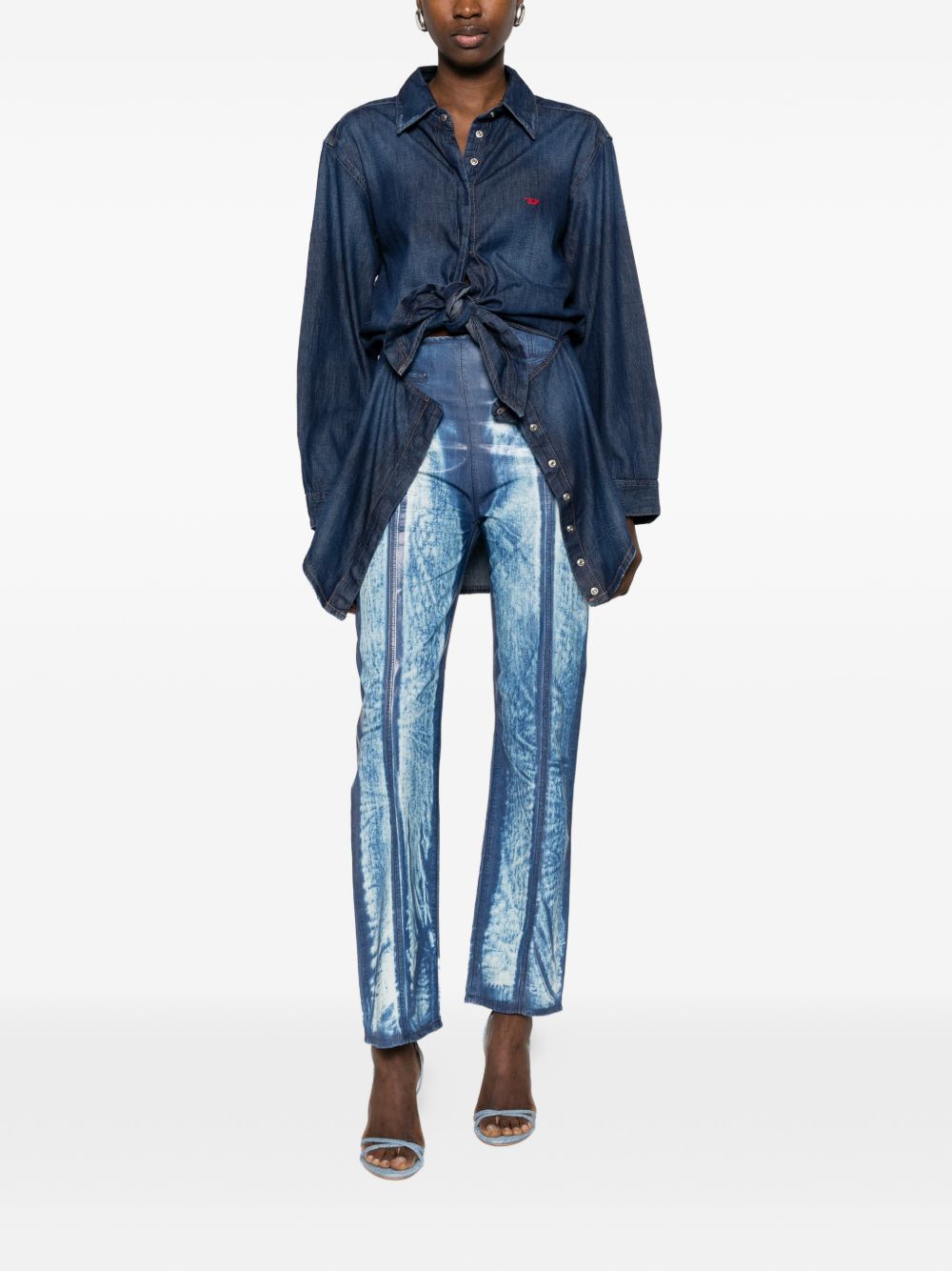Jeans a pannelli in blu Diesel - donna 