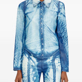 Camicia denim De-Lyria-Fsi in blu Diesel - donna 