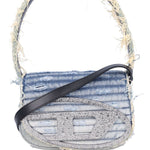 Borsa denim con cristalli 1dr in celeste Diesel - donna 